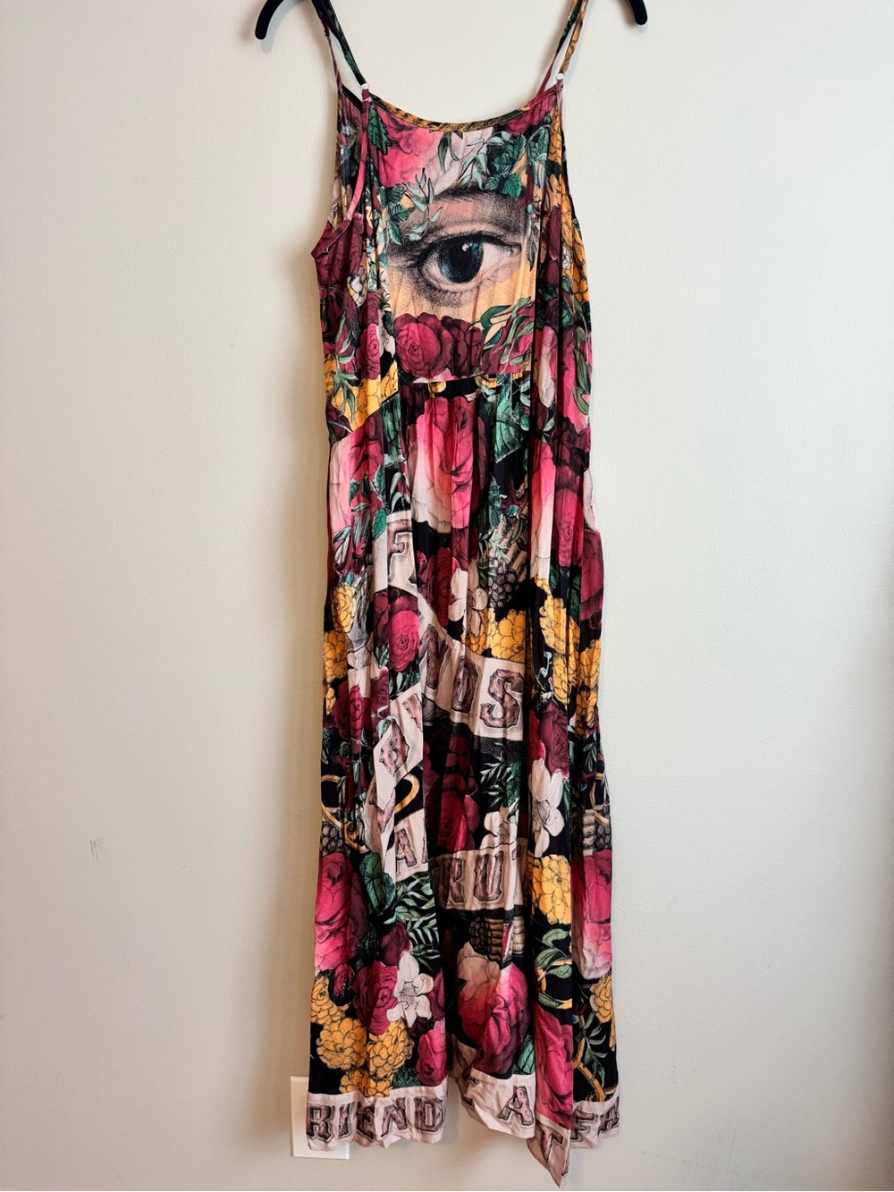 Market of Stars Reversible Friendship Love Truth Boheme Slip Dress S/M boho